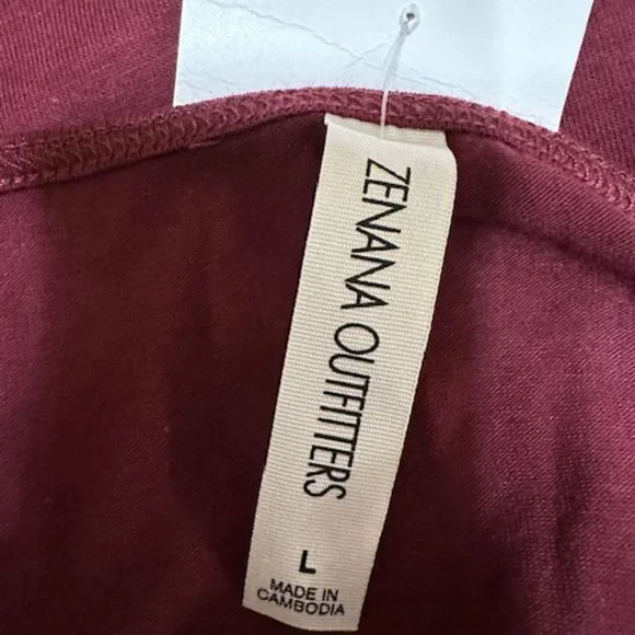 Burgundy Criss Cross Tank  (2)  T1477   NWT Boutique - Picture 5 of 6